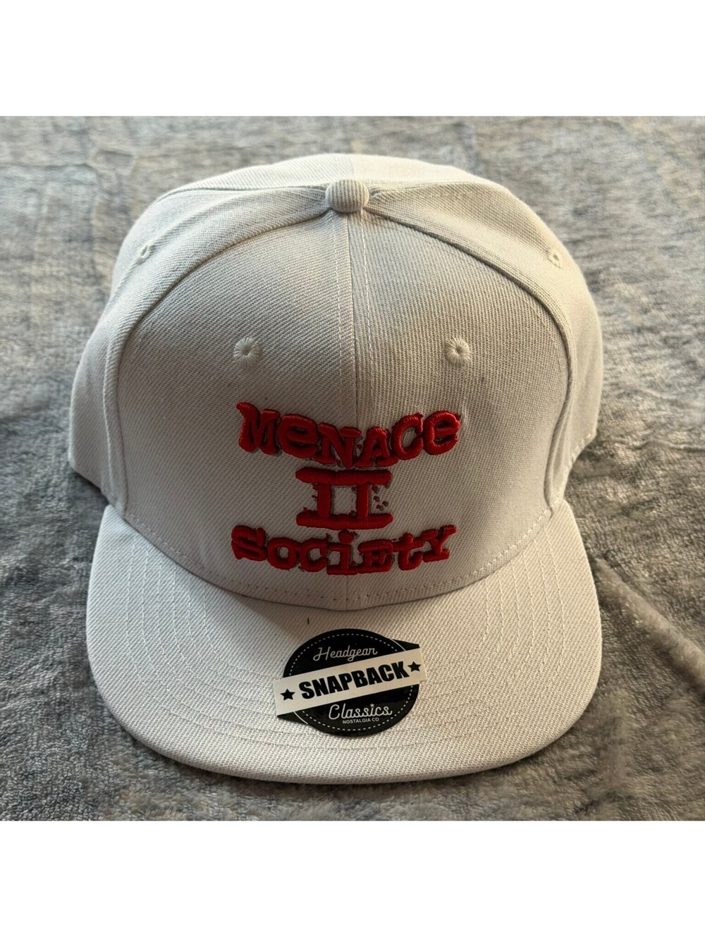 Headgear Classics Menace II Society Snapback Hat One Size Gray Red